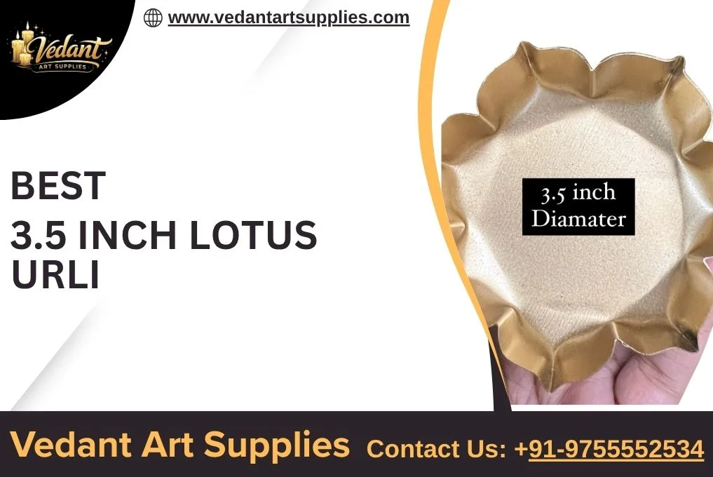 Metal Lotus Urli 3 5 inch